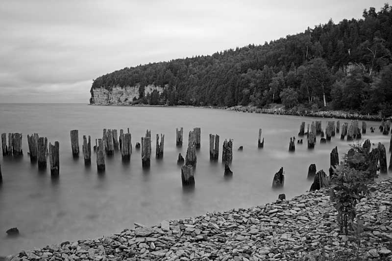 fayette state park long exposure black and white